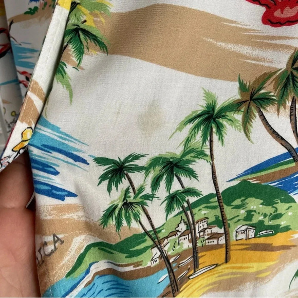 Vtg Solutions Original Hawaiian Islands Shirt Bahamas Barbados Antigua Large - Picture 7 of 15
